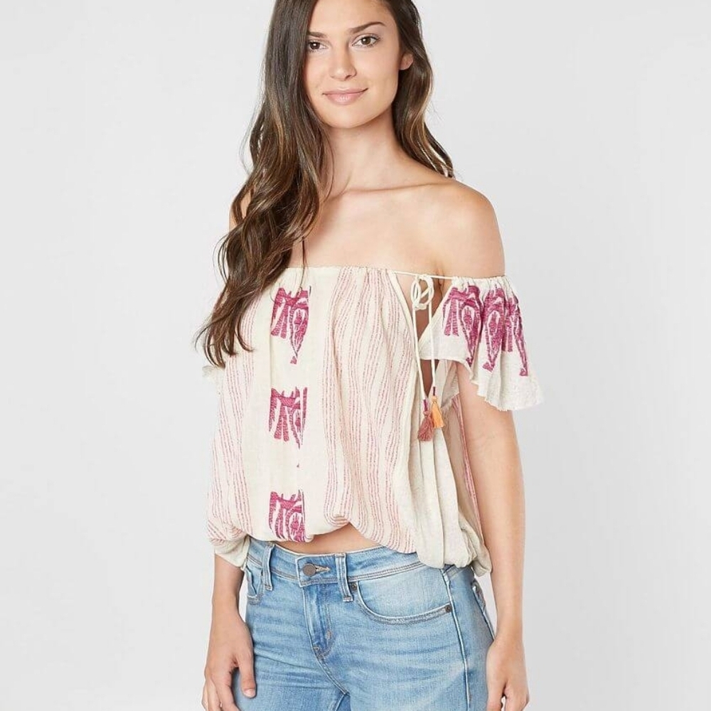 FREE PEOPLE Woman's Embroidery Top Size Large - Picture 2 of 5
